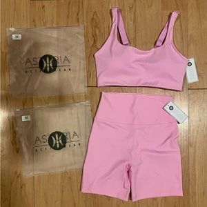 New! Beautiful Baby Pink Activewear / Workout Set From Astoria - Medium